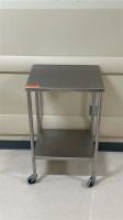 INSTRUMENT TABLE, BOTTOM SHELF, STAINLESS STEEL LOCATED AT: LOCATED AT: 1 MEDICAL CENTER BLVD, CHESTER, PA 19013 4/OR HALL