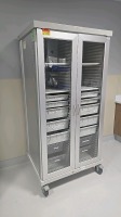 INNERSPACE COMPARTMENT SUPPLY CART, GLASS 2 DOOR, ALUMINUM, MOBILE LOCATED AT: LOCATED AT: 1 MEDICAL CENTER BLVD, CHESTER, PA 19013 2/ ENDO