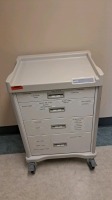 STANLEY INNERSPACE SUPPLY CART, 4 DRAWER, WHITE, NUMERIC LOCK LOCATED AT: LOCATED AT: 1 MEDICAL CENTER BLVD, CHESTER, PA 19013