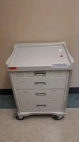 STANLEY INNERSPACE SUPPLY CART, 4 DRAWER, WHITE, NUMERIC LOCK LOCATED AT: LOCATED AT: 1 MEDICAL CENTER BLVD, CHESTER, PA 19013