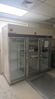 REVCO REL7504A18 LAB REFRIGERATOR, 3 GLASS DOOR