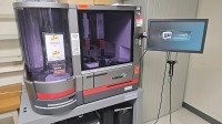 ORTHO-CLINICAL DIAGNOSTICS ORTHO VISION AUTOMATED IMMUNOHEMATOLOGY ANALYZER W/ ACCESSORIES, PRINTER, UPS ON ROLLING TABLE LOCATED AT: LOCATED AT: 1 MEDICAL CENTER BLVD, CHESTER, PA 19013 LAB