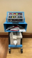 VALLEYLAB FORCE 1C ELECTROSURGICAL UNIT ON CART WITH VALLEY VAC SMOKE EVACUATOR
