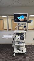 OLYMPUS CV-190 ENDOSCOPY TOWER TO INCLUDE: OLYMPUS EVIS EXERA III CV-190 VIDEO PROCESSOR, OLYMPUS EVIS EXERA III CLV-190 LIGHT SOURCE , OLYMPUS ESB-100 ELECTROSURGICAL UNIT, OLYMPUS FP-2 FLUSHING PUMP, OLYMPUS OEV262H HD LCD MONITOR, OLYMPUS MAJ-1921 KEYB