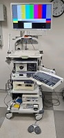 OLYMPUS CV-190 ENDOSCOPY TOWER TO INCLUDE: OLYMPUS EVIS EXERA III CV-190 VIDEO PROCESSOR, OLYMPUS EVIS EXRA III CLV-190 LIGHT SOURCE, OLYMPUS AFU-100 FLUSHING PUMP, OLYMPUS ESG-100 ELECTROSURGICAL UNIT, OLYMPUS EVIS EUS EU-ME2 ULTRASOUND PROCESSOR, FOOTSW