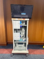 STRYKER 1588 ARTHROSCOPY TOWER TO INCLUDE: 1588 AIM CAMERA, SDC3 HD INFORMATION MANAGEMENT SYSTEM, L9000 LED LIGHT SOURCE, SYNK WIRELESS TRANSMITTER , PNEUMO SURE HIGH FLOW INSUFFLATOR, SDP1000 PRINTER , 32" 4K DISPLAY WITH COVER. CONMED D4000, ARTHROCARE