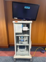 STRYKER 1588 ARTHROSCOPY TOWER TO INCLUDE: 1588 AIM CAMERA, L10 LED LIGHT SOURCE, SYNK WIRELESS TRANSMITTER , PNEUMO SURE HIGH FLOW INSUFFLATOR, SDP1000 PRINTER AND 32" 4K DISPLAY WITH COVER ON CART LOCATED AT: LOCATED AT: 1 MEDICAL CENTER BLVD, CHESTER, 