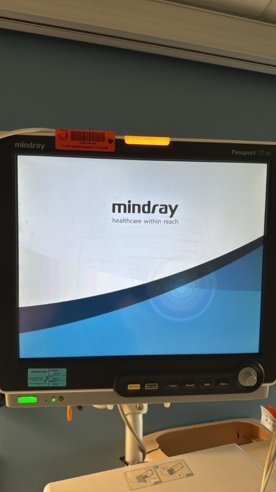 MINDRAY PASSPORT 17M PATIENT MONITOR W/ T1 MONITOR, BENELINK, BIS, CCO2 ...