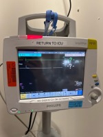 PHILIPS INTELLIVUE MP30 PATIENT MONITOR W/M3014A AND M3001A MODULE AND LEADS ON ROLLING STAND LOCATED AT: LOCATED AT: 1 MEDICAL CENTER BLVD, CHESTER, PA 19013