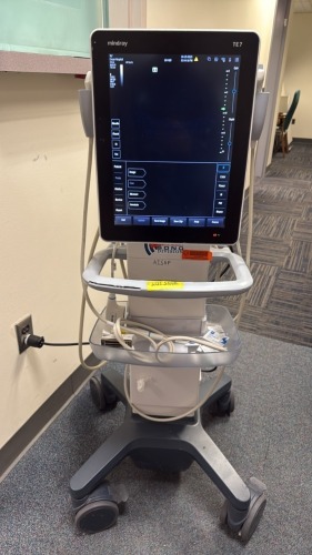 MINDRAY TE7 3B, ULTRASOUND SYSTEM W/ L20-5S, L12-4S, C5-2S, P4-2S TRANSDUCERS ON MOBILE TROLLEY, (DOM 08/03/2017, SN SP-78001-409) LOCATED AT: LOCATED AT: 1 MEDICAL CENTER BLVD, CHESTER, PA 19013 G/ED/TREATMENT 5