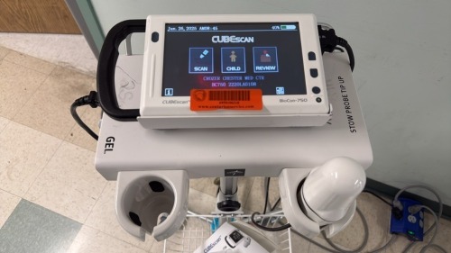 CUBESCAN BIOCON-750 BLADDER SCANNER ON ROLLING STAND, DEF LOCATED AT: LOCATED AT: 1 MEDICAL CENTER BLVD, CHESTER, PA 19013 G/ BIOMED SHOP