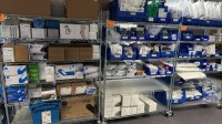 LOT OF ASSORTED DISPOSABLES (3M FACE MASKS, MASIMO SPO2 SENORS, GAUZE SPONGES, RUBBER TAPE, SURGICAL GLOVES, DEROYAL) LOCATED AT: LOCATED AT: 1 MEDICAL CENTER BLVD, CHESTER, PA 19013 1 DISPOSABLE ROOM