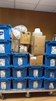 LOT OF ASSORTED DISPOSABLES ON U BOAT RACKS LOCATED AT: LOCATED AT: 1 MEDICAL CENTER BLVD, CHESTER, PA 19013 1 DISPOSABLE ROOM