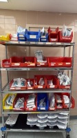 LOT OF ASSORTED DISPOSABLES WITH RACK LOCATED AT: LOCATED AT: 1 MEDICAL CENTER BLVD, CHESTER, PA 19013 4/ OR DISPOSABLE ROOM