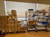 LOT OF ASSORTED DISPOSABLES ON RACKING (GOWNS, SANI-CLOTHS E-Z-GAS II) LOCATED AT: LOCATED AT: 175 E CHESTER PIKE, RIDLEY PARK, PA 19078 TAYLOR