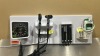 WELCH ALLYN GS 777 WALL TRANSFORMER W/ 2 HEADS (1-23810), SPHYGMOMANOMETER, PROBE DISPENSER, SURETEMP DIGITAL THERMOMETER W/ CRADLE ON WALLBOARD LOCATED AT: LOCATED AT: 1 MEDICAL CENTER BLVD, CHESTER, PA 19013 - 9