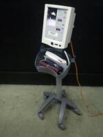 DATASCOPE ACCUTORR PLUS PATIENT MONITOR ON ROLLING STAND