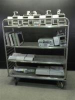 GE SOLAR 9500/8000 LOT OF MONITORING EQUIPMENT (MONITORS, MODULE RACKS, MODULES, ETC.)(NO CART)