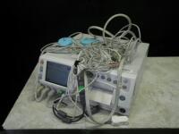 GE 250 SERIES FETAL MONITOR WITH CABLES (FECG/MECG, SPO2, NIBP, US1/US2, UA)
