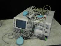 GE 250 SERIES FETAL MONITOR WITH CABLES (FECG/MECG, SPO2, NIBP, US1/US2, UA)
