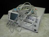 GE 250 SERIES FETAL MONITOR WITH CABLES (FECG/MECG, SPO2, NIBP, US1/US2, UA)