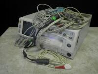 GE 250 SERIES FETAL MONITOR WITH CABLES (FECG/MECG, SPO2, NIBP, US1/US2, UA)