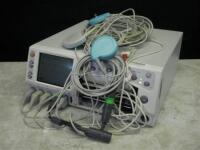 GE 250 SERIES FETAL MONITOR WITH CABLES (FECG/MECG, SPO2, NIBP, US1/US2, UA)
