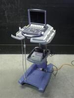 SONOSITE M-TURBO PORTABLE ULTRASOUND SYSTEM WITH 1 PROBE (HFL38X/13-6MHZ) ON ROLLING STAND