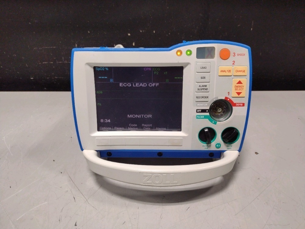 ZOLL R-SERIES ALS DEFIB WITH PACING, 12 LEAD ECG, CO2, SPO2, ANALYZE