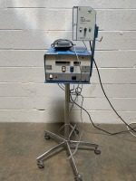 CODMAN CMCIII MALIS BIPOLAR ESU SYSTEM ON ROLLING STAND W IRRIG MODULE W FOOTSWITCH