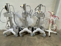 ETHICON OMRIX LOT OF 3+1 SUCTION UNITS ON ROLLING STAND