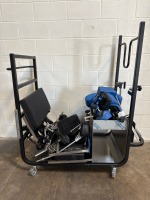 LOT OF O.R. TABLE ACCESSORIES ON ROLLING CART