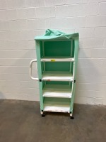 MJM INTERNATIONAL 4 SHELF PVC LINEN CART