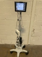 EDWARDS LIFESCIENCES EV1000 PATIENT MONITOR W/DATABOX ON ROLLING STAND
