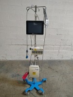 EDWARD LIFESCIENCES EV1000 PATIENT MONITOR ON ROLLING STAND