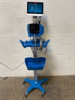 GE DINAMAP V100 CARESCAPE PATIENT MONITOR ON ROLLING STAND