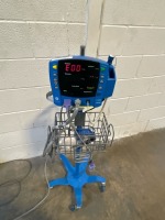 GE DINAMAP V100 CARESCAPE PATIENT MONITOR ON ROLLING STAND