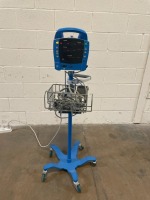 GE DINAMAP PROCARE PATIENT MONITOR ON ROLLING STAND