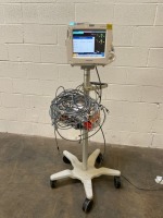 PHILIPS MP30 INTELLIVUE PATIENT MONITOR ON ROLLING STAND