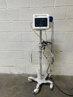 SPACELABS DM4 PATIENT MONITOR ON ROLLING STAND