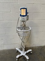 WELCH ALLYN SPOT VITAL SIGNS LXI PATIENT MONITOR ON ROLLING STAND