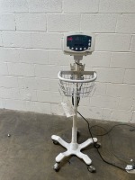 WELCH ALLYN 300 SERIES PATIENT MONITOR ON ROLLING STAND