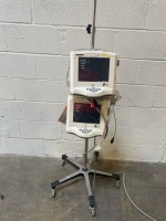 CHEETAH MEDICAL NICOM LOT OF 2 PATIENT MONITOR ON ROLLING STAND