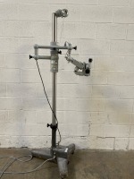 ZEISS OPMI 1 SURGICAL MICROSCOPE W/ F125 LENSES ON ROLLING STAND