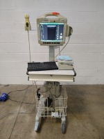 BARD SITERITE 6 ULTRASOUND MACHINE W/1 TRANSDUCER S#11135364 ON ROLLING STAND