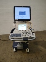GE LOGIC E9 5205000-3 ULTRASOUND MACHINE D.O.M. 12/2010 INCLUDES (GE 9L-D S#163289WUP2 TRANSDUCER), (GE C1-5 #174945YP6 TRANSDUCER), (GE ML6-15-D S#78204YP5 TRANSDUCER)