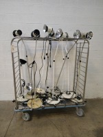 LOT OF 10 EXAM LIGHTS RACK NO INCLUDED
