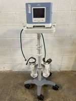 PHILIPS RESPIRONICS TRILOGY 202 VENTILATOR ON ROLLING STAND