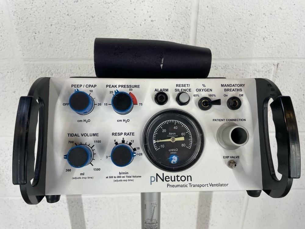 PNEUTON MODEL A PNEUMATIC VENTILATOR ON ROLLING STAND
