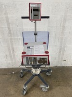 WOLF 2222 HYSTERO PUMP II ON ROLLING STAND, INCLUDES FLUID MONITOR